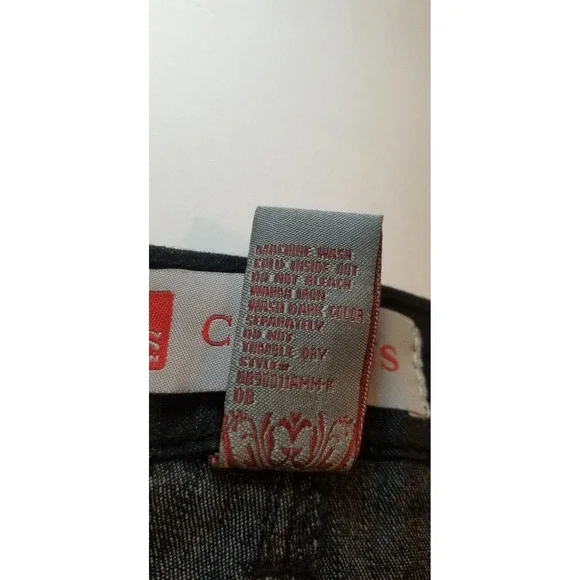 Cos Jeans Dark Wash Bootcut Stretch Jeans W/Rhinestone‎ & Embroidery Size 16W - Picture 6 of 7